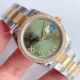 Swiss Replica Rolex Oyster Perpetual Datejust Green Dial Diamond Watches (3)_th.jpg